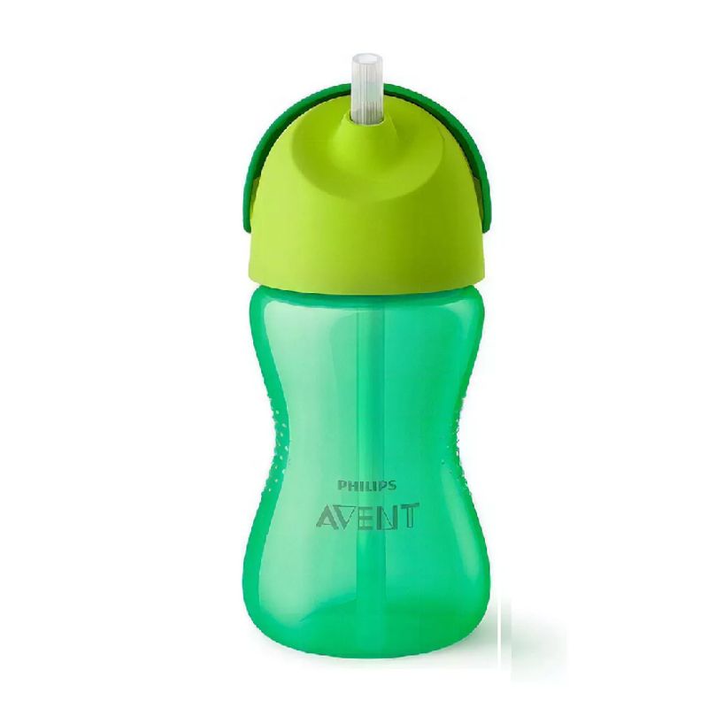 GENERICO - Vaso 300 ml sorbete tapa +12M anti derrame color verde