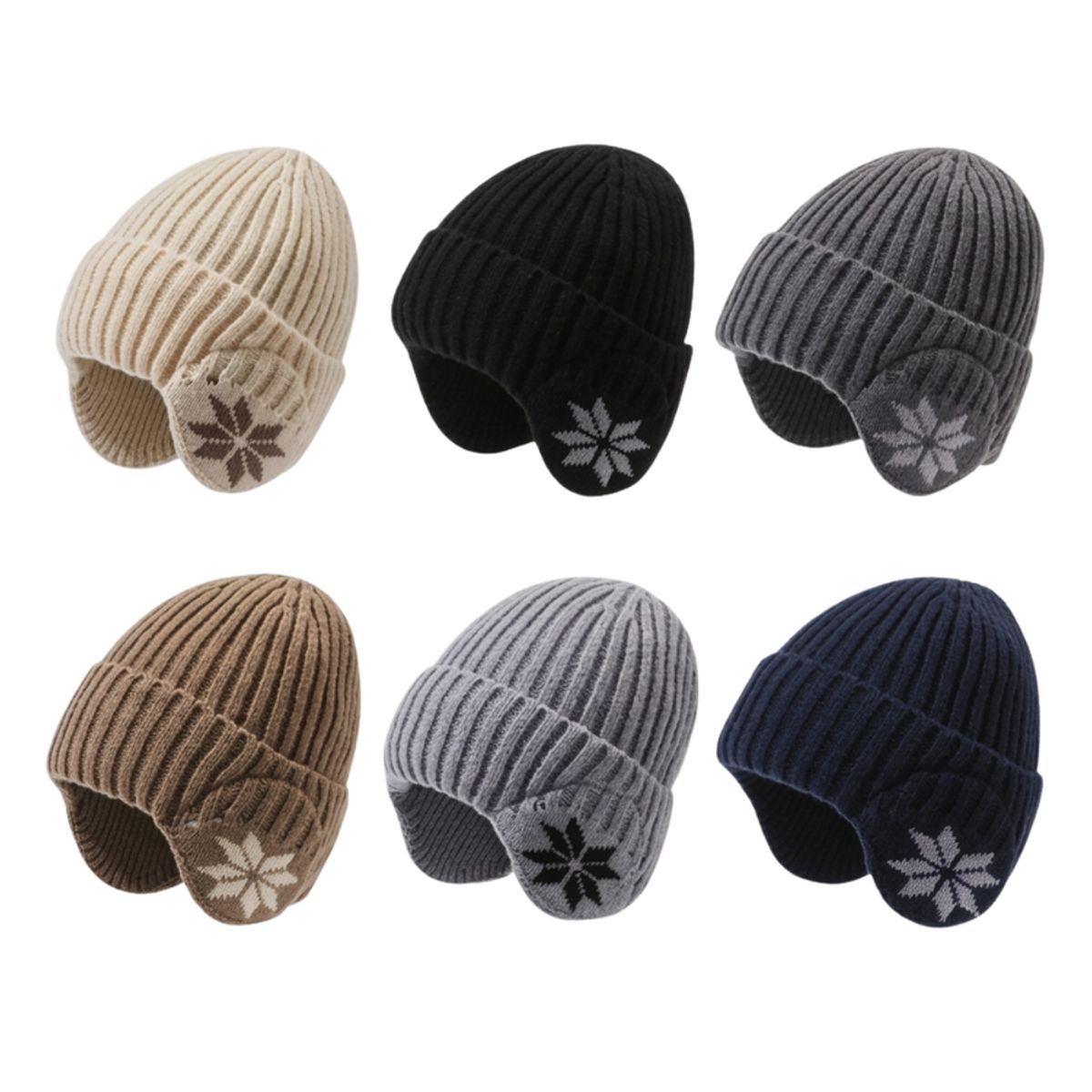 EKOL TACTICA MILITAR - Pack 12 Gorro beanie con Cubreorejas Colores surtidos