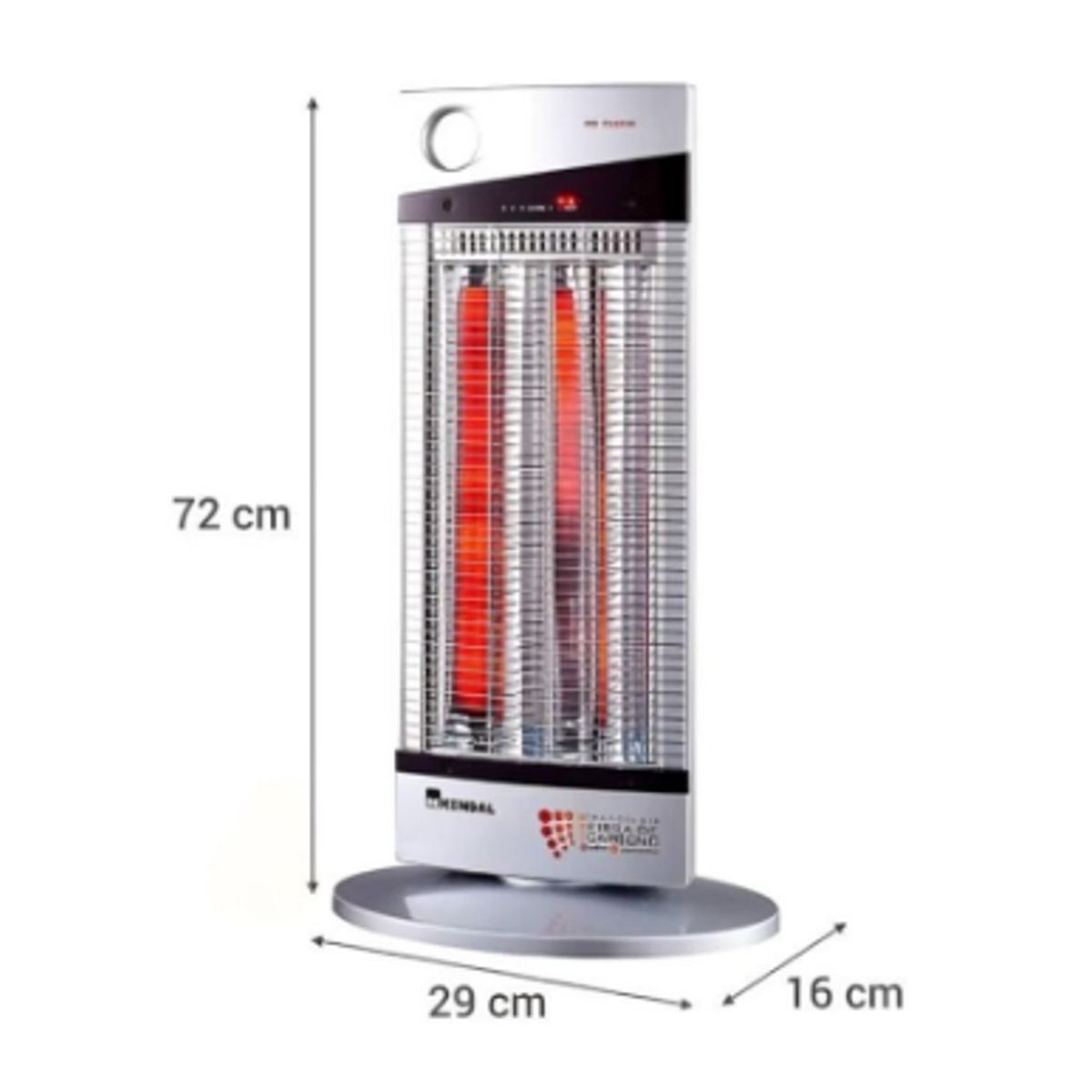 KENDAL - CALEFACTOR DE FIBRA DE CARBONO SILVER NSB-120K6