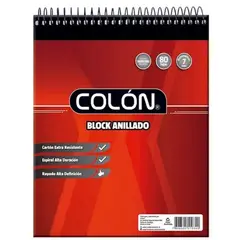 COLON - BLOCK ANILLADO UNIVERSITARIO CON ESPIRAL 7 MM 80 HJS