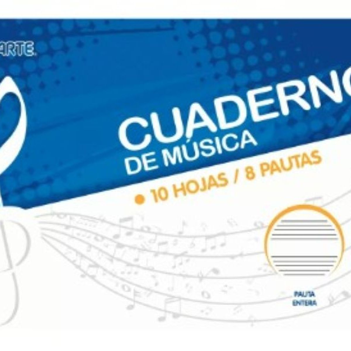 PROARTE - CUADERNO DE MUSICA 10 HOJAS  8 PAUTAS