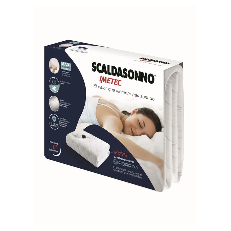 IMETEC - Calientacamas Cobertor Maxi Adapto 1.5 Plazas Blanco