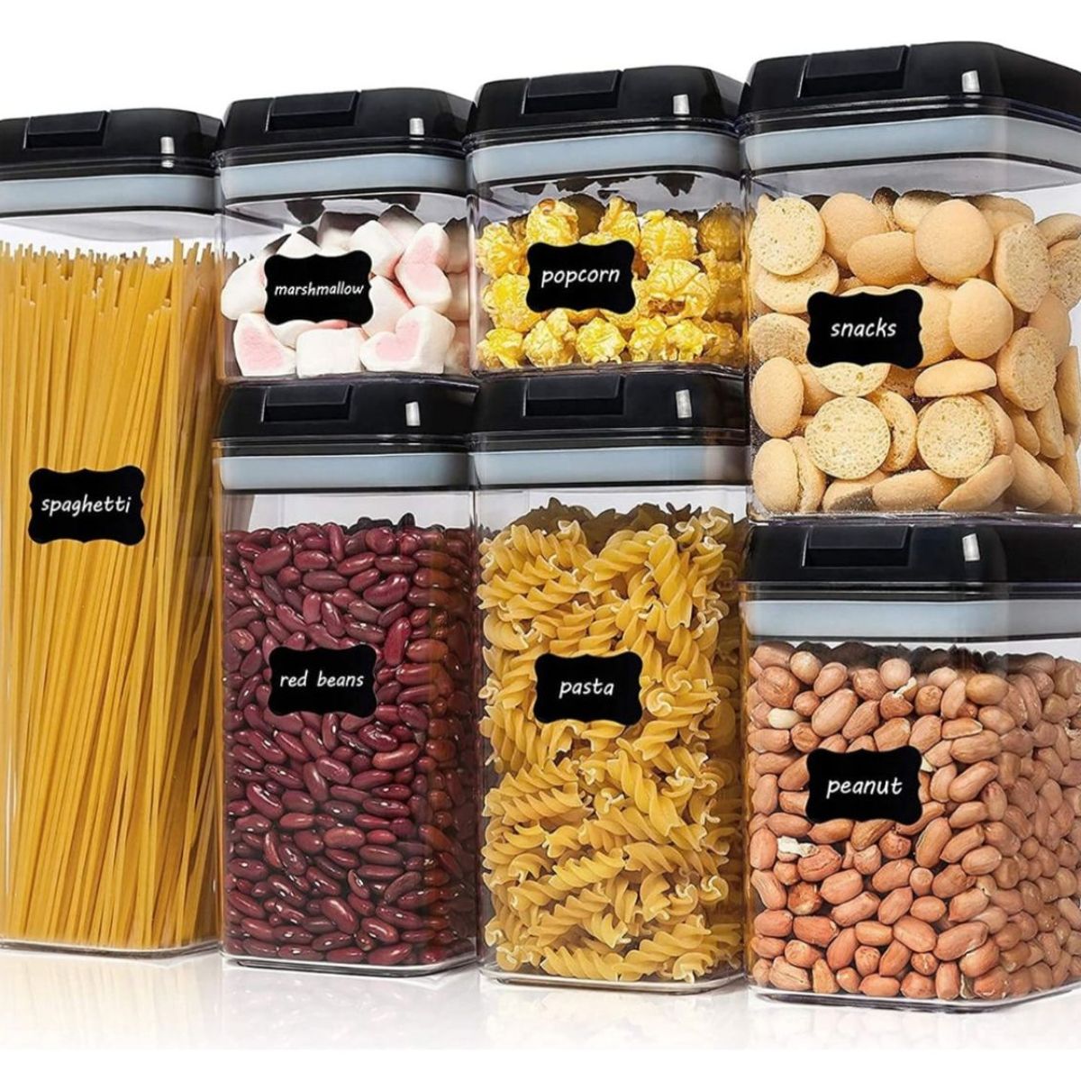 GENERICO - Set De 7 Contenedores Herméticos De Plástico Cocina Despensa