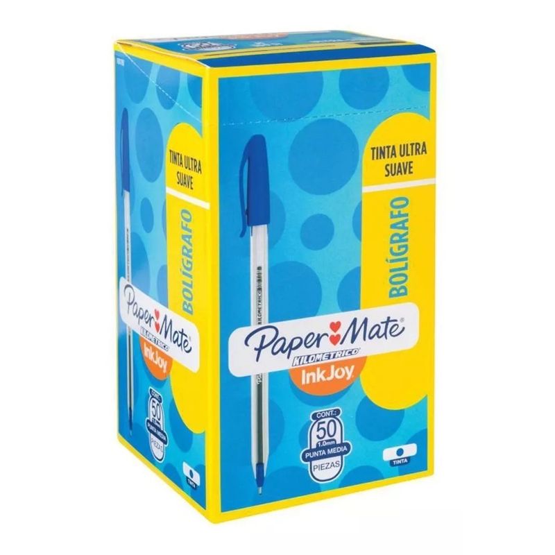 PAPER MATE - Boligrafo Inkjoy 100st Paper Mate Azul Caja X 50 UNIDADES