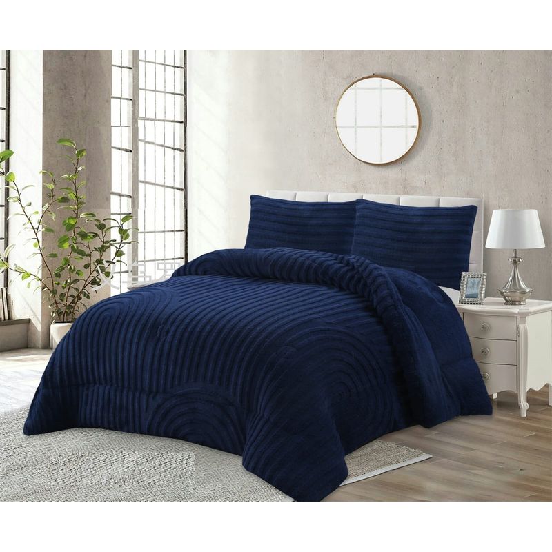GENERICO - PLUMON 2 PLAZA TEXTURIZADO RELIEVE LINEAS AZUL CON CHIPORRO TF