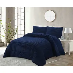 GENERICO - PLUMON 2 PLAZA TEXTURIZADO RELIEVE LINEAS AZUL CON CHIPORRO TF
