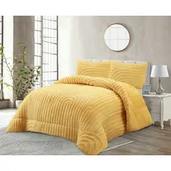 GENERICO - PLUMON 2 PLAZA TEXTURIZADO RELIEVE LINEAS AMARILLO CON CHIPORRO TF
