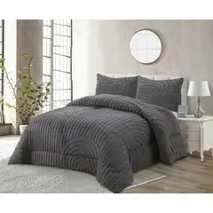 GENERICO - PLUMON KING TEXRUTIZADO RELIEVE DE LINEAS GRIS CON CHIPORRO TF