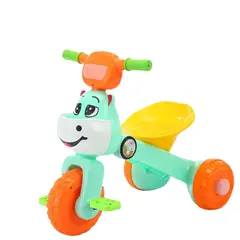 GENERICO - Triciclo Para Niños Con Luces + Música Cara De Hipopotamo verde