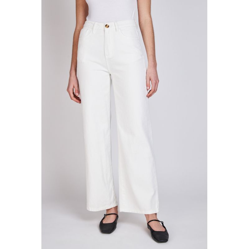 ECLIPSE - Jeans Wide Florencia Blanco Eclipse