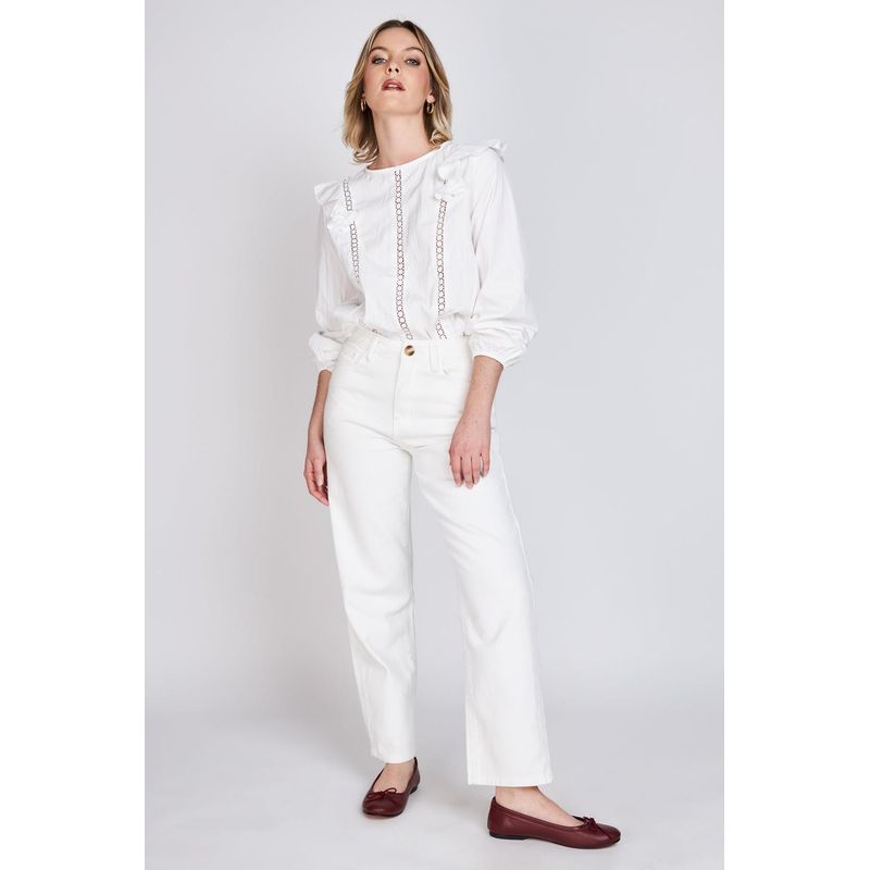 ECLIPSE - Jeans Straight Anastasia Blanco Eclipse