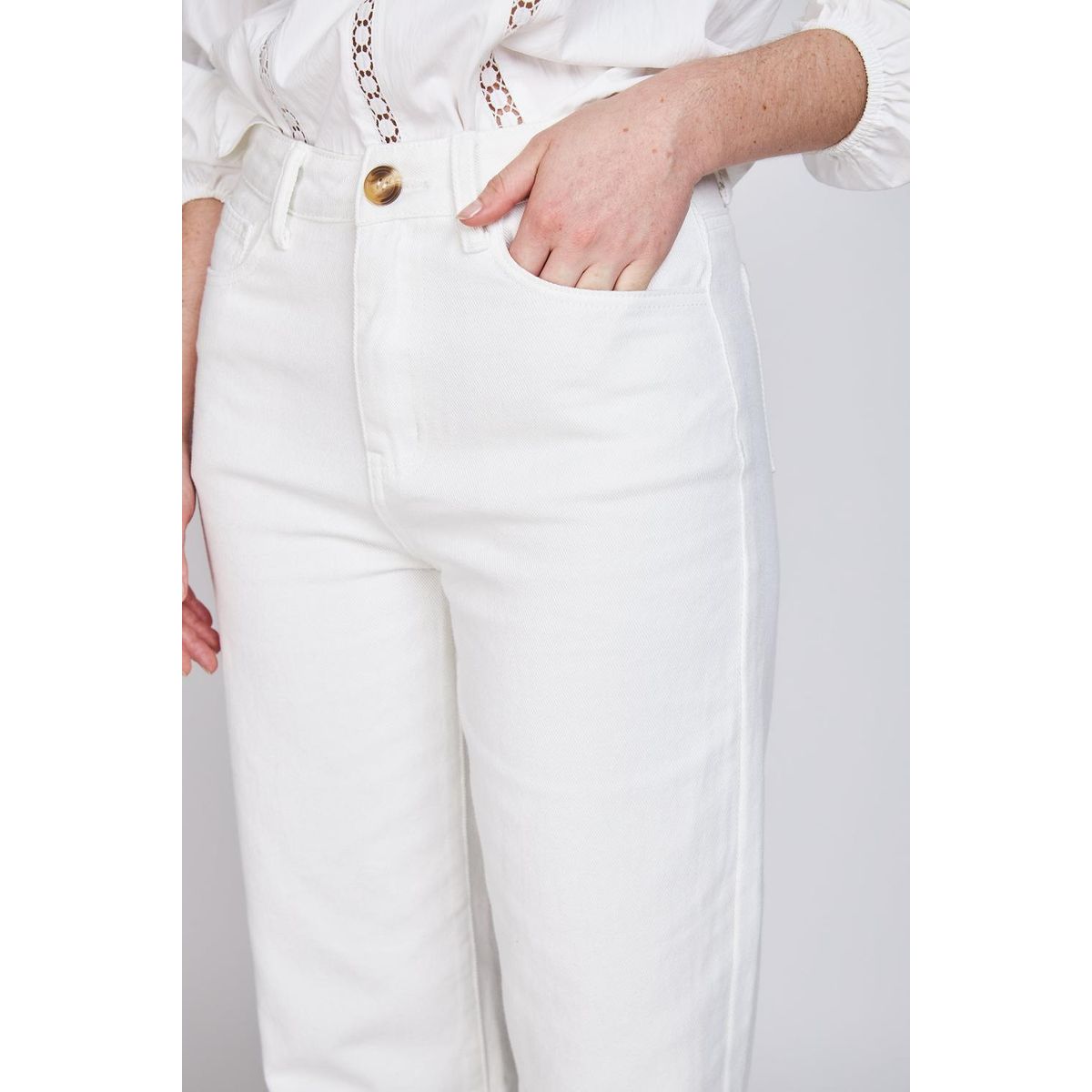 ECLIPSE - Jeans Straight Anastasia Blanco Eclipse