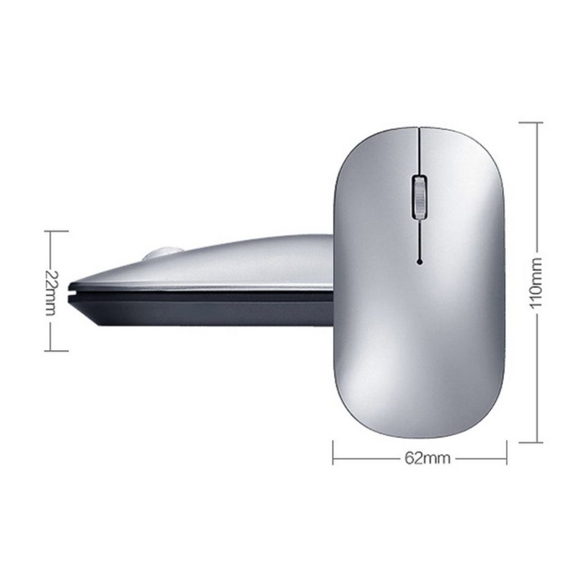 LENOVO - Mouse inalámbrico Lenovo Xiaoxin Air DE color Plata