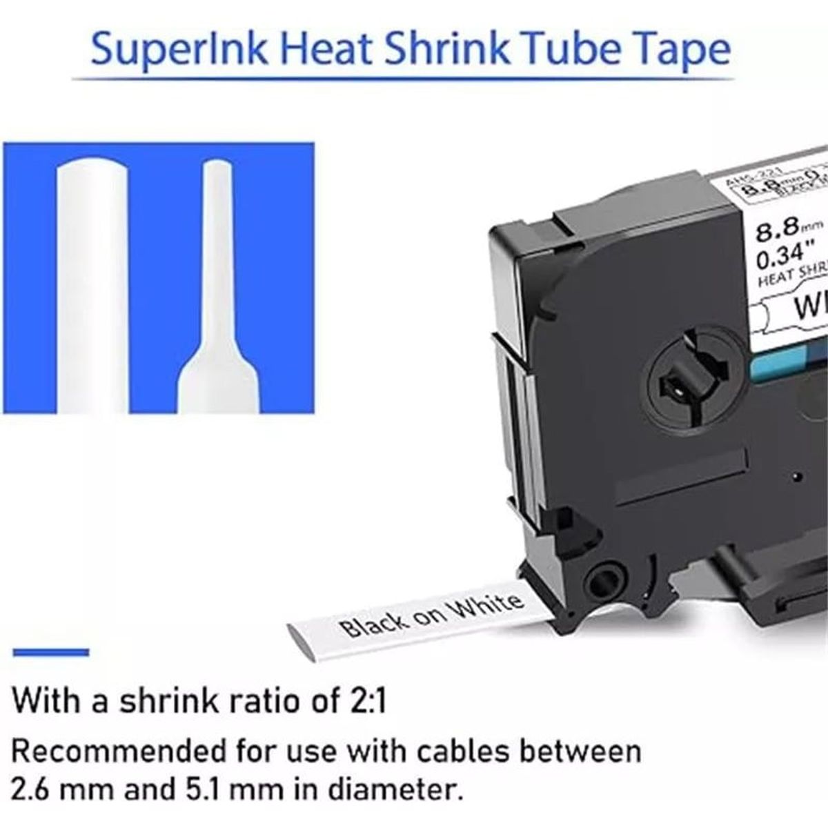 GENERICO - Cinta Brother Termocontraible Hse-221 Alternativa Compatible