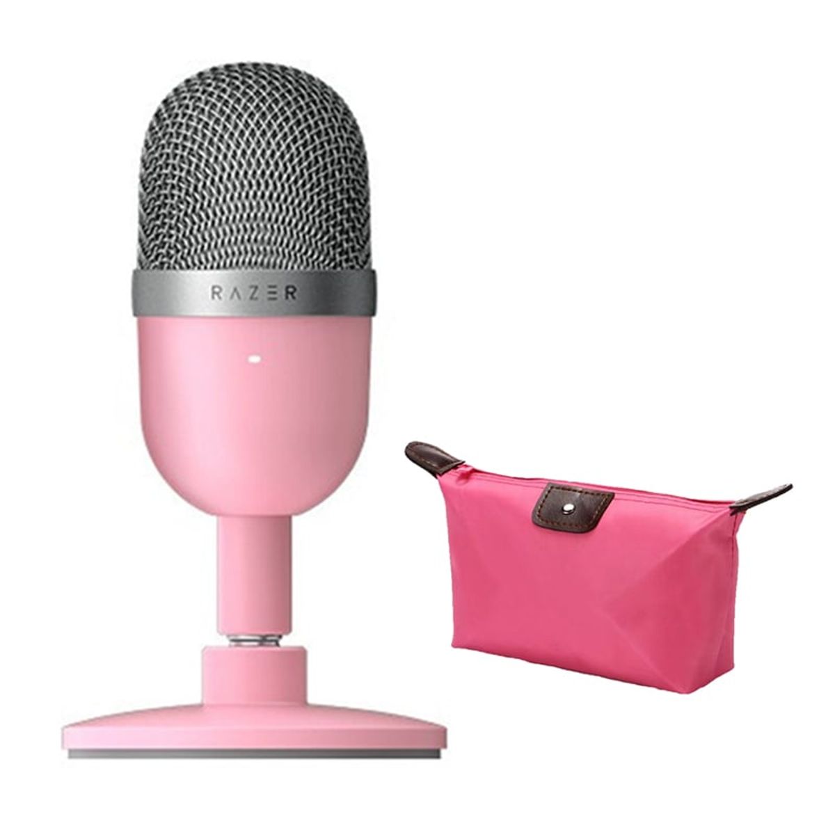 RAZER - Razer Seiren Mini USB Streaming Microphone Microphone -Rosa y Estuche