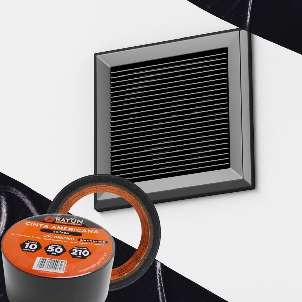 RAYUN - Cinta Americana Duct Tape Rayun 50 mm x 10 m
