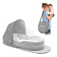 EVERSO - Moisés De Viaje Portátil Para Bebé Plegable Con Mosquitera