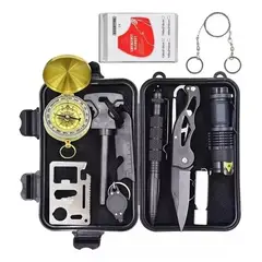 GENERICO - Kit Herramientas De Supervivencia 12 En 1 Camping Outdoor