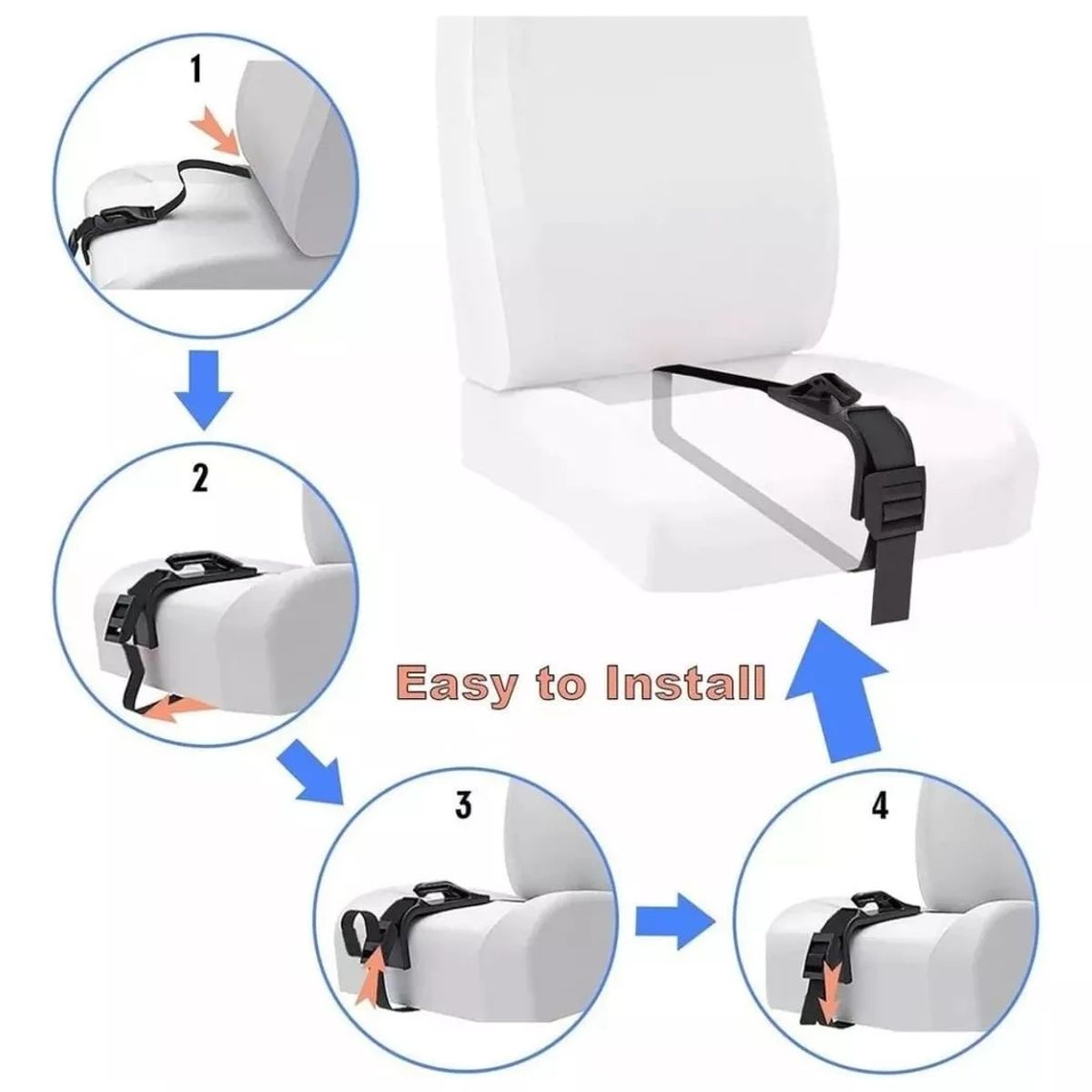 GENERICO - Ajustador De Cinturón De Seguridad Extensible Embarazadas