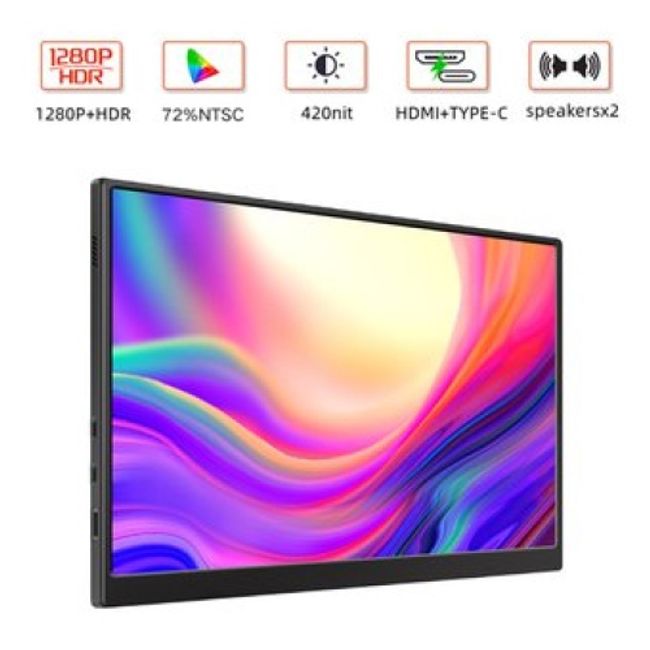 RENVMEXY - Monitor Portatil 10,5 Pulgadas 100 SRGB HDR Pantalla IPS Negro