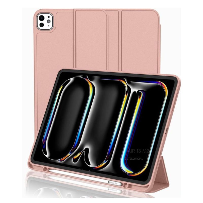 GENERICO - Funda Smart Cover Para iPad Air 13 M2 2024 - Rose Gold
