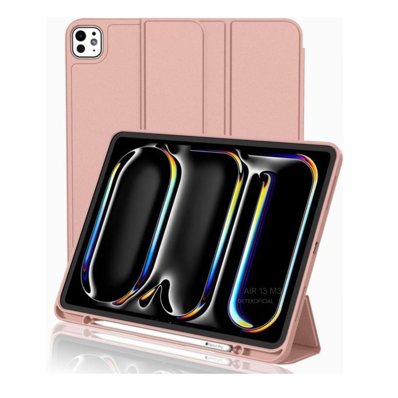 GENERICO - Funda Smart Cover Para iPad Air 13 M3 2025 - Rose Gold