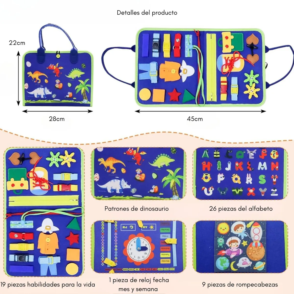 GENERICO - Tablero Sensoriales Interactivo Montessori Juego Educativo
