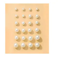GENERICO - Set 12 Pares Aros Pendientes De Perlas Artificial