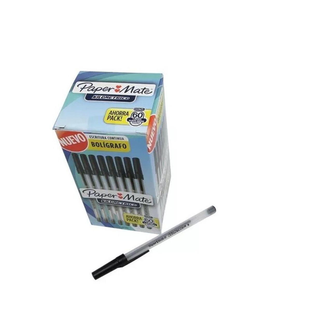 GENERICO - Bolígrafo Paper Mate Kilométrico caja X 60 - Negro