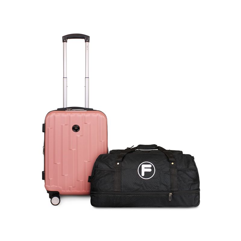 F LA MALETA DE CHILE - Maleta de cabina Flip rosada + Bolso enrollable Goliat 80lts F
