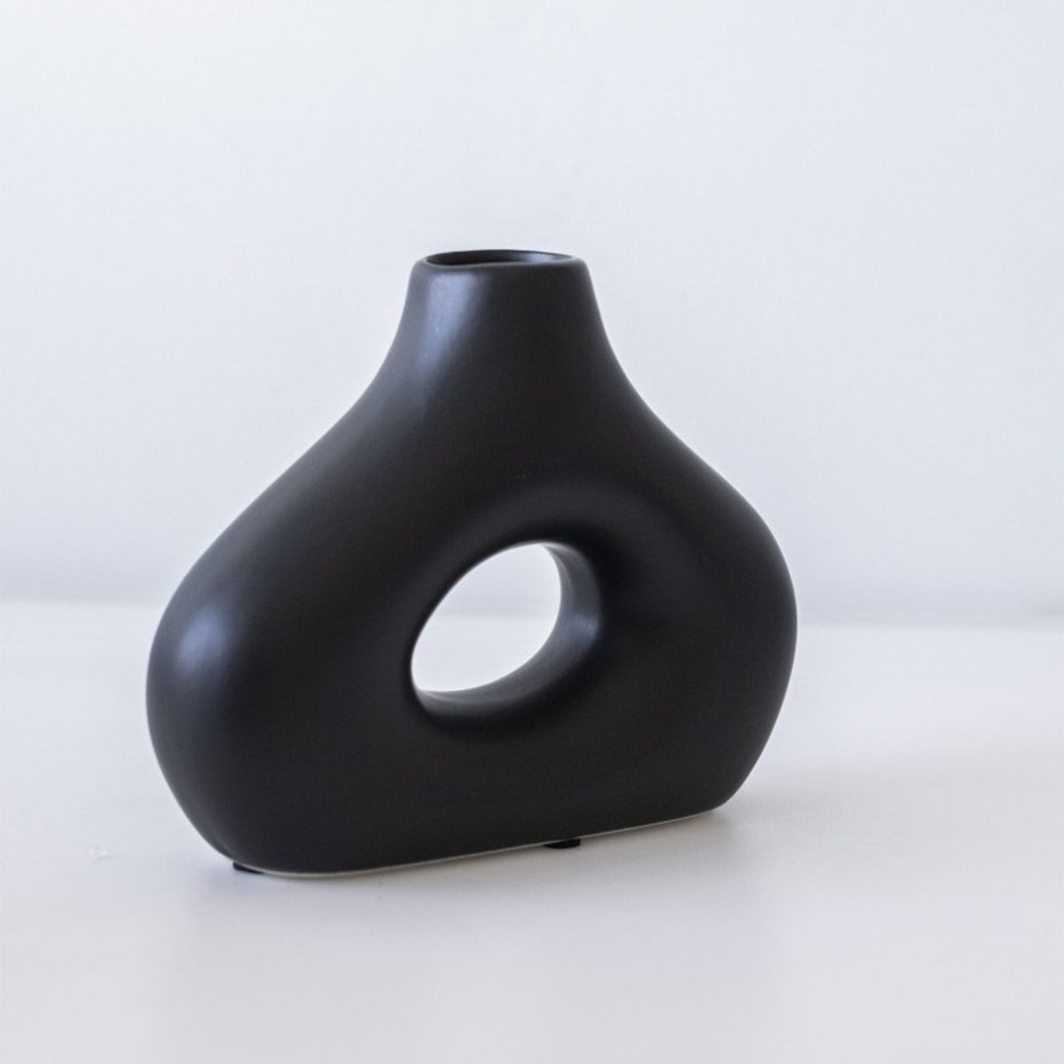 RE DECORA - Jarrón Decorativo Grace Negro