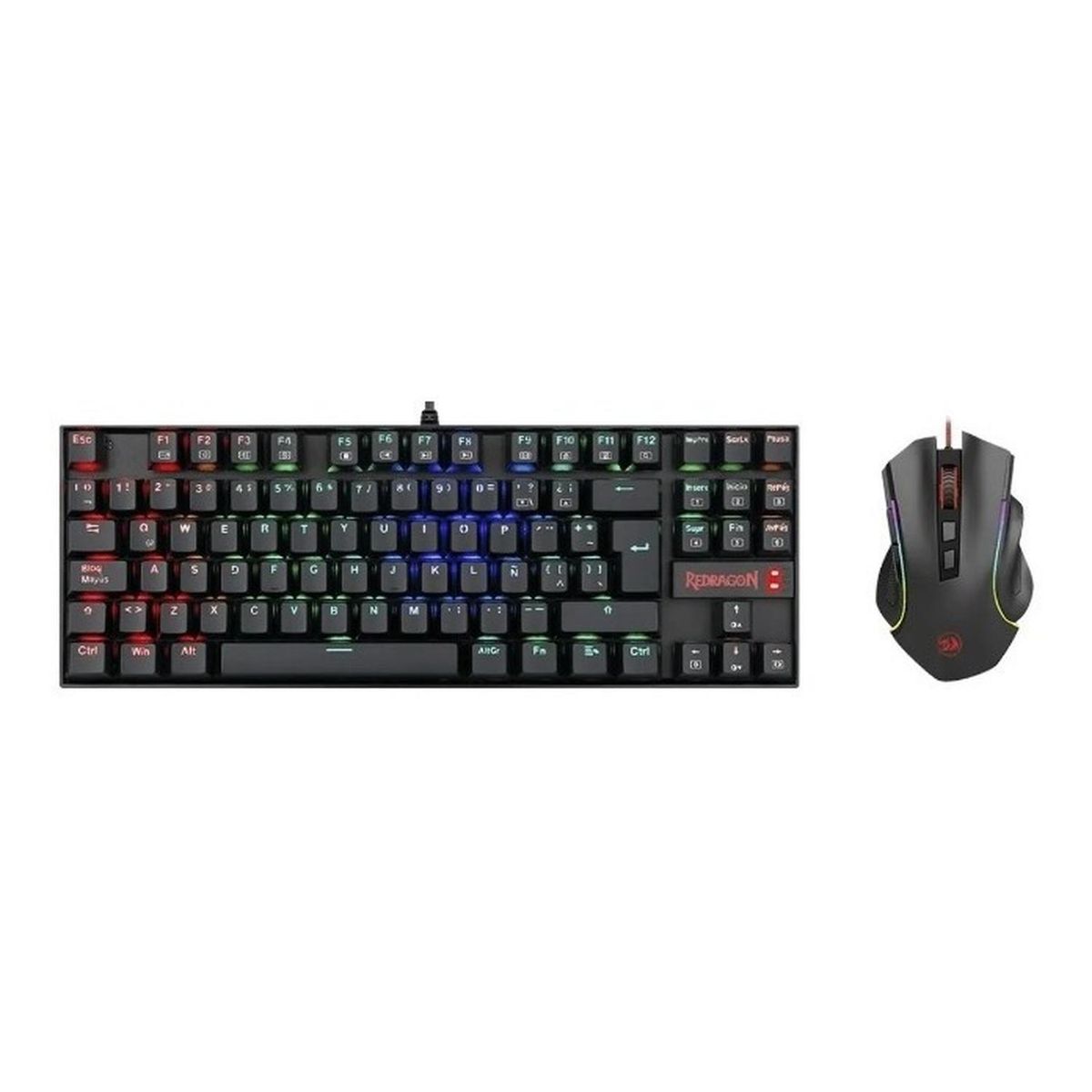 REDRAGON - Pack Teclado Y Mouse Gamer Redragon Kumara + Mouse Español