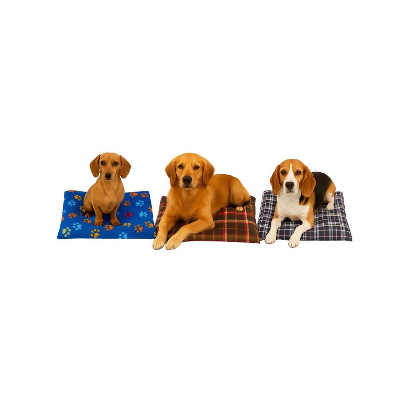 GENERICO - Cama colchoneta para mascota Polar 70x90 cm - Gris