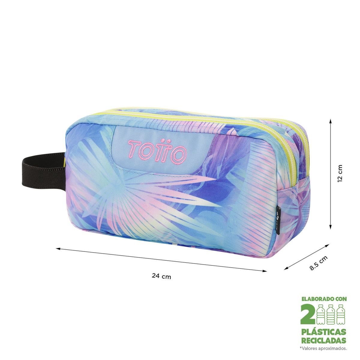 TOTTO - Estuche Escolar Multiuso Niña Escuadra Totto