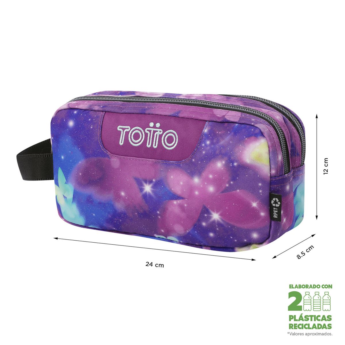 TOTTO - Estuche Escolar Multiuso Niña Escuadra Totto