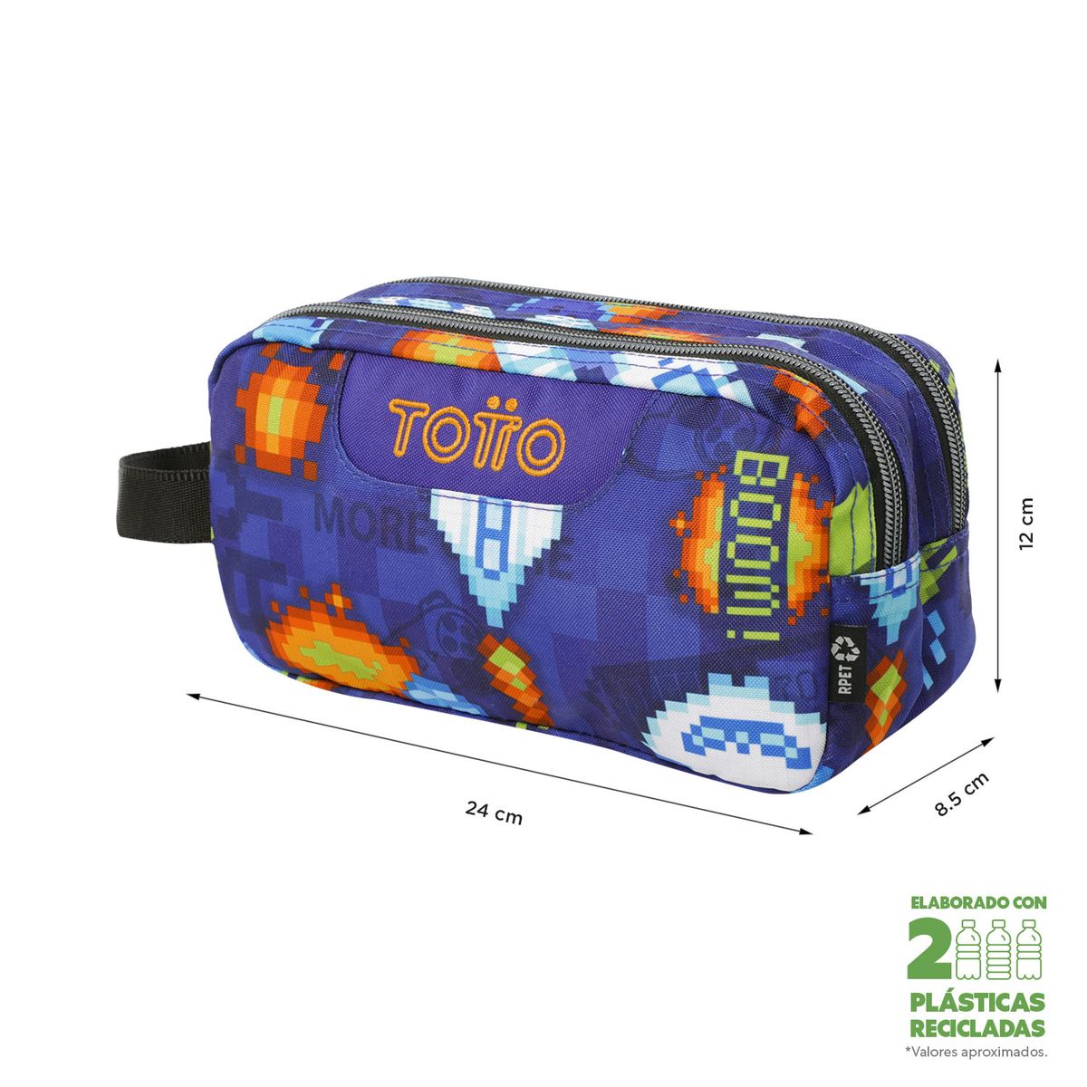 TOTTO - Estuche Escolar Multiuso Niño Escuadra Totto