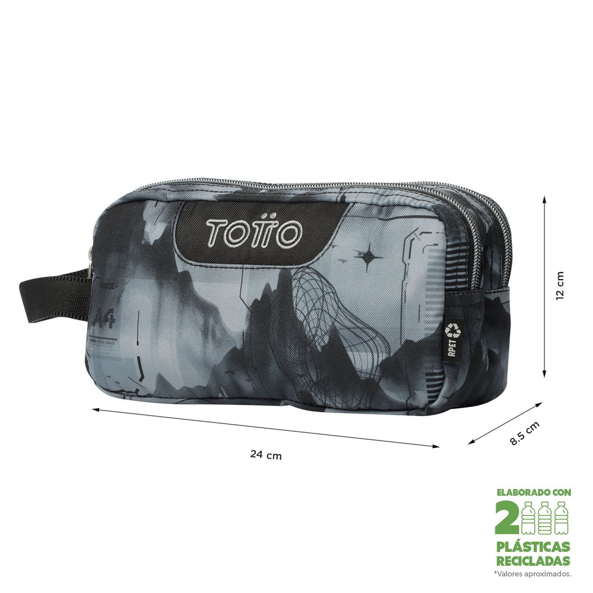 TOTTO - Estuche Escolar Multiuso Niño Escuadra Totto