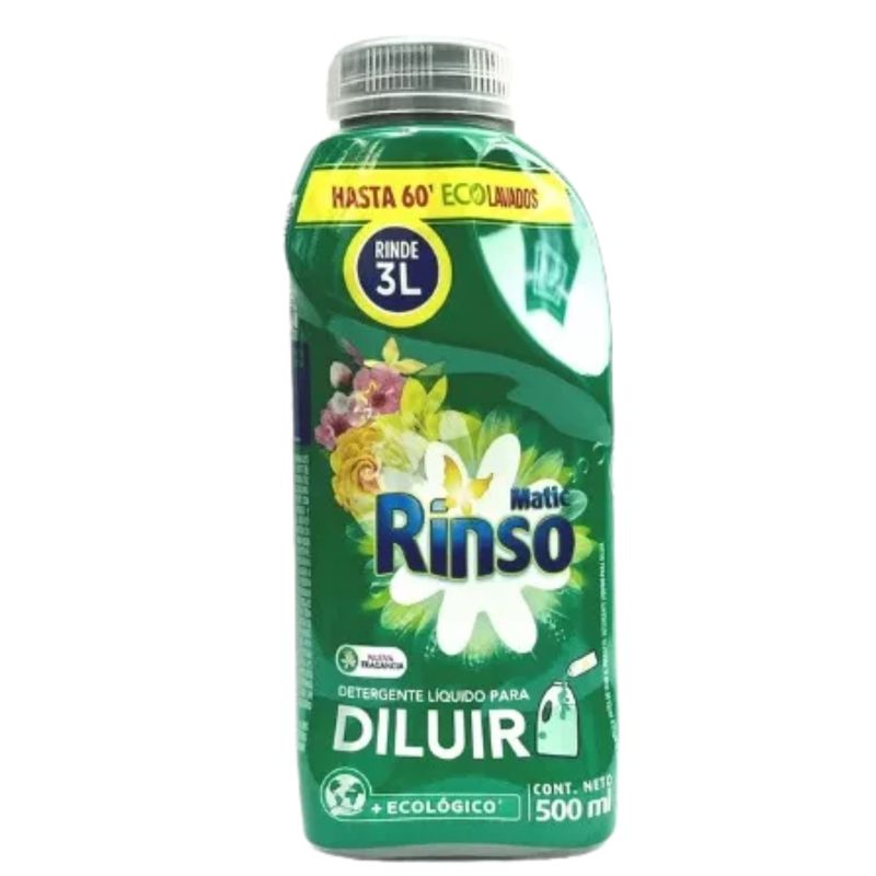GENERICO - Rinso Detergente Liquido Para Diluir 500 Ml Pack 3 Unidades
