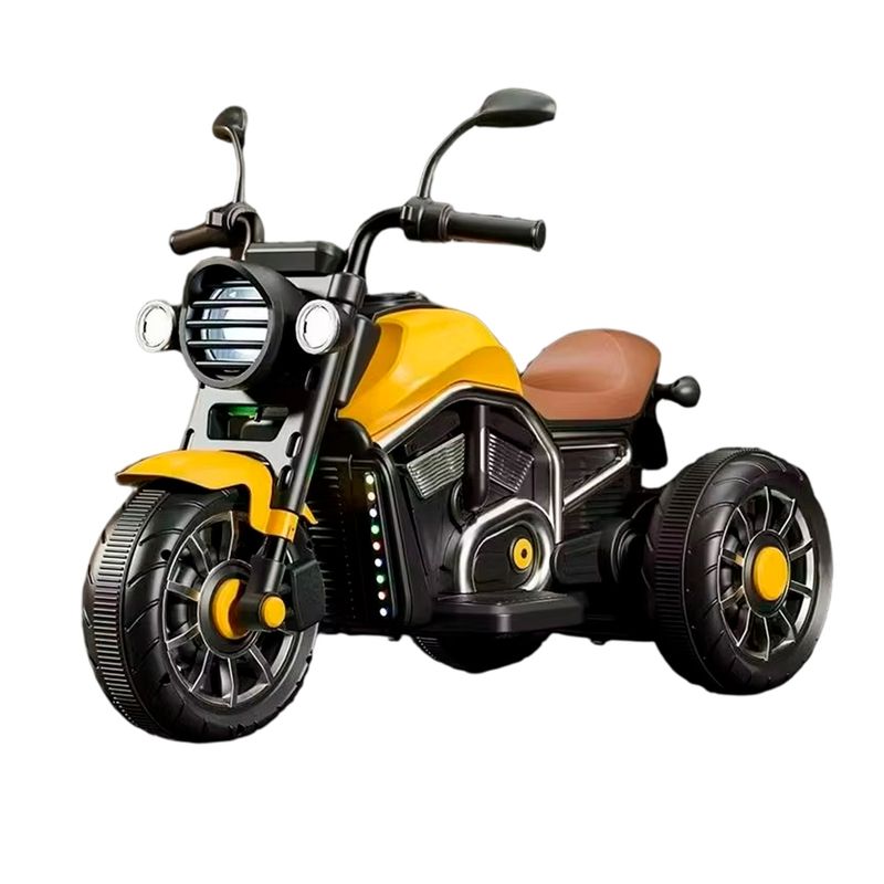 ALPHA - Moto Eléctrica Para Niños Motocicleta Clásica Luz Y Sonidos