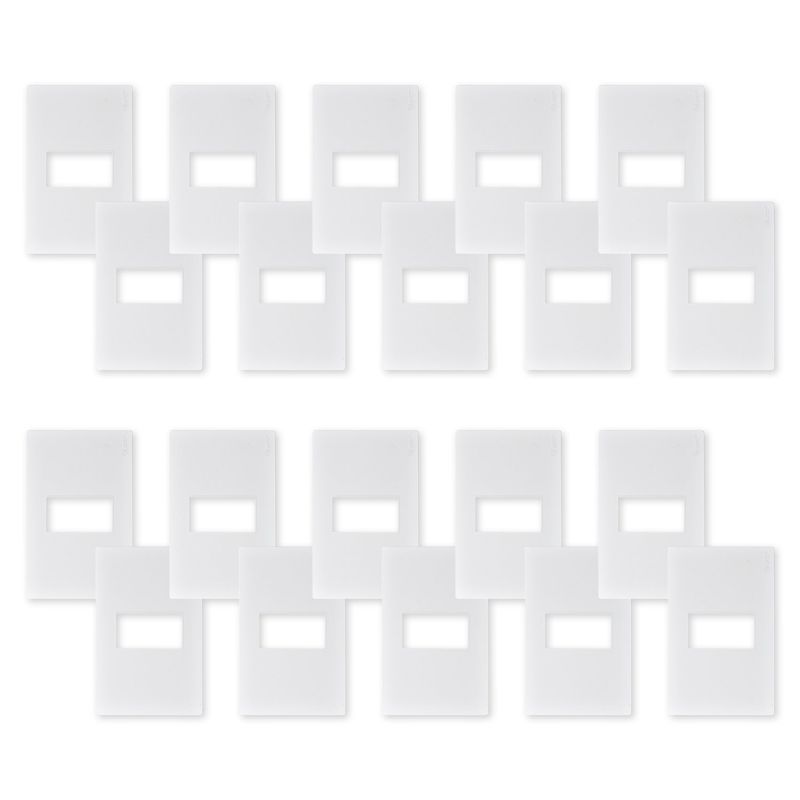 WANT - Pack 20 Placas Simple con Soporte Metálico - Blanco