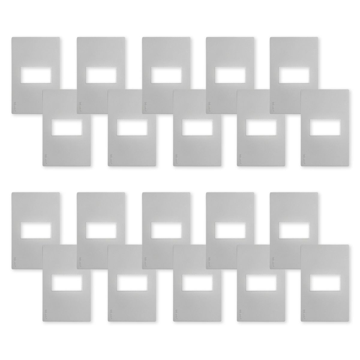 WANT - Pack 20 Placas Simple con Soporte Metálico - Gris