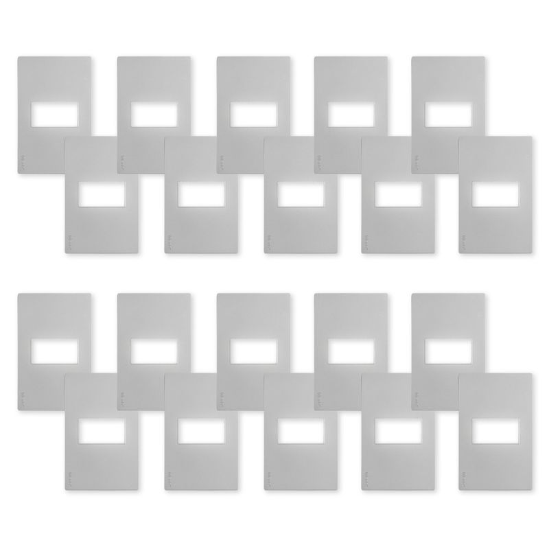 WANT - Pack 20 Placas Simple con Soporte Metálico - Gris
