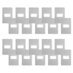 WANT - Pack 20 Placas Simple con Soporte Metálico - Gris