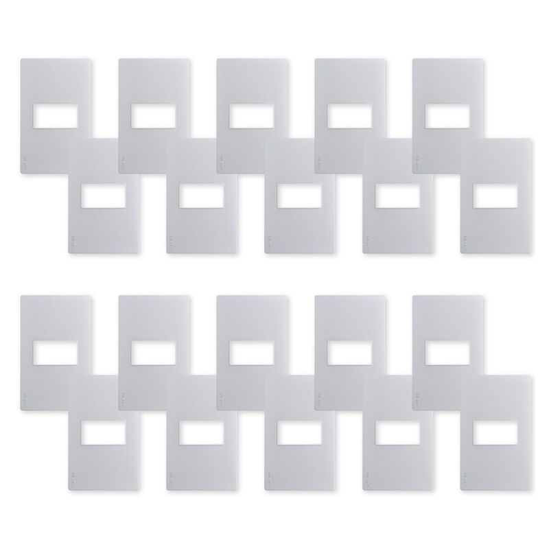 WANT - Pack 20 Placas Simple con Soporte Metálico - Plata