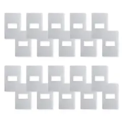 WANT - Pack 20 Placas Simple con Soporte Metálico - Plata