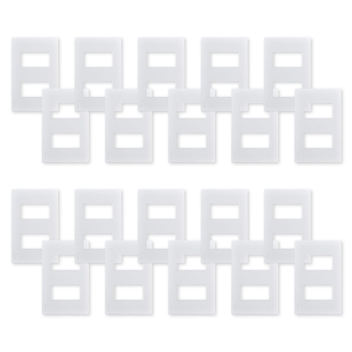 WANT - Pack 20 Placas Doble con Soporte Metálico - Blanco