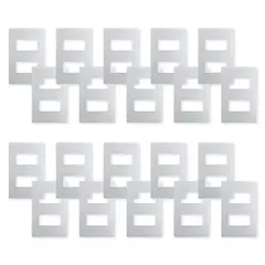 WANT - Pack 20 Placas Doble con Soporte Metálico - Plata