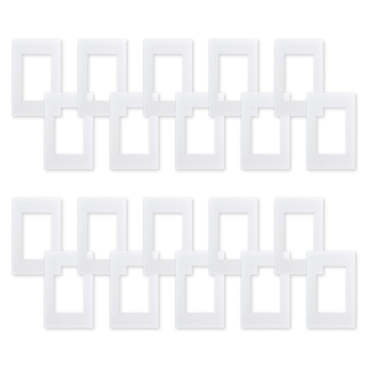 WANT - Pack 20 Placas Triple con Soporte Metálico - Blanco