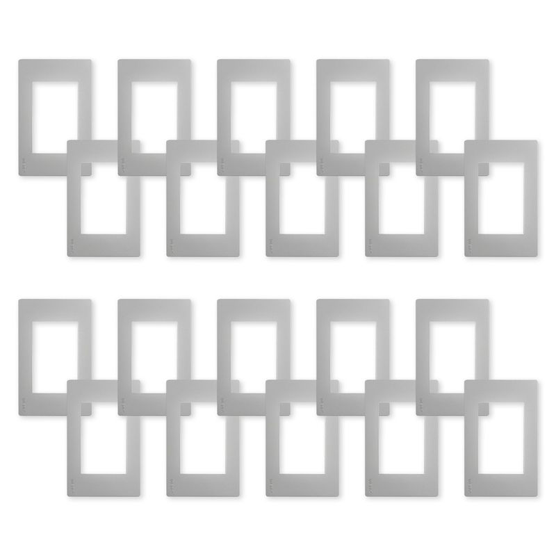 WANT - Pack 20 Placas Triple con Soporte Metálico - Gris