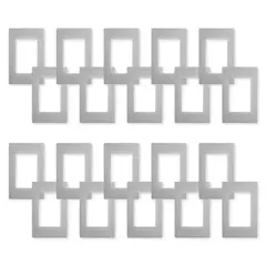 WANT - Pack 20 Placas Triple con Soporte Metálico - Gris